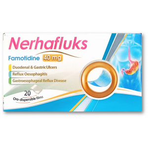 NERHAFLUKS 40 MG ( FAMOTIDINE ) 20 ORO-DISPERSIBLE FILMS